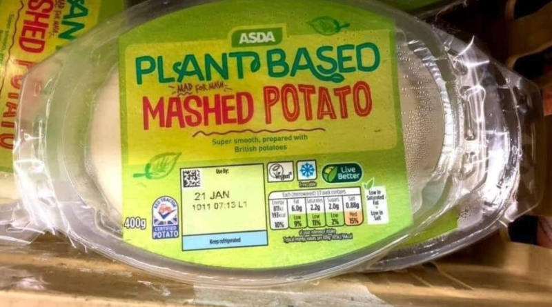 What are ASDA plant based mashed potatoes made of