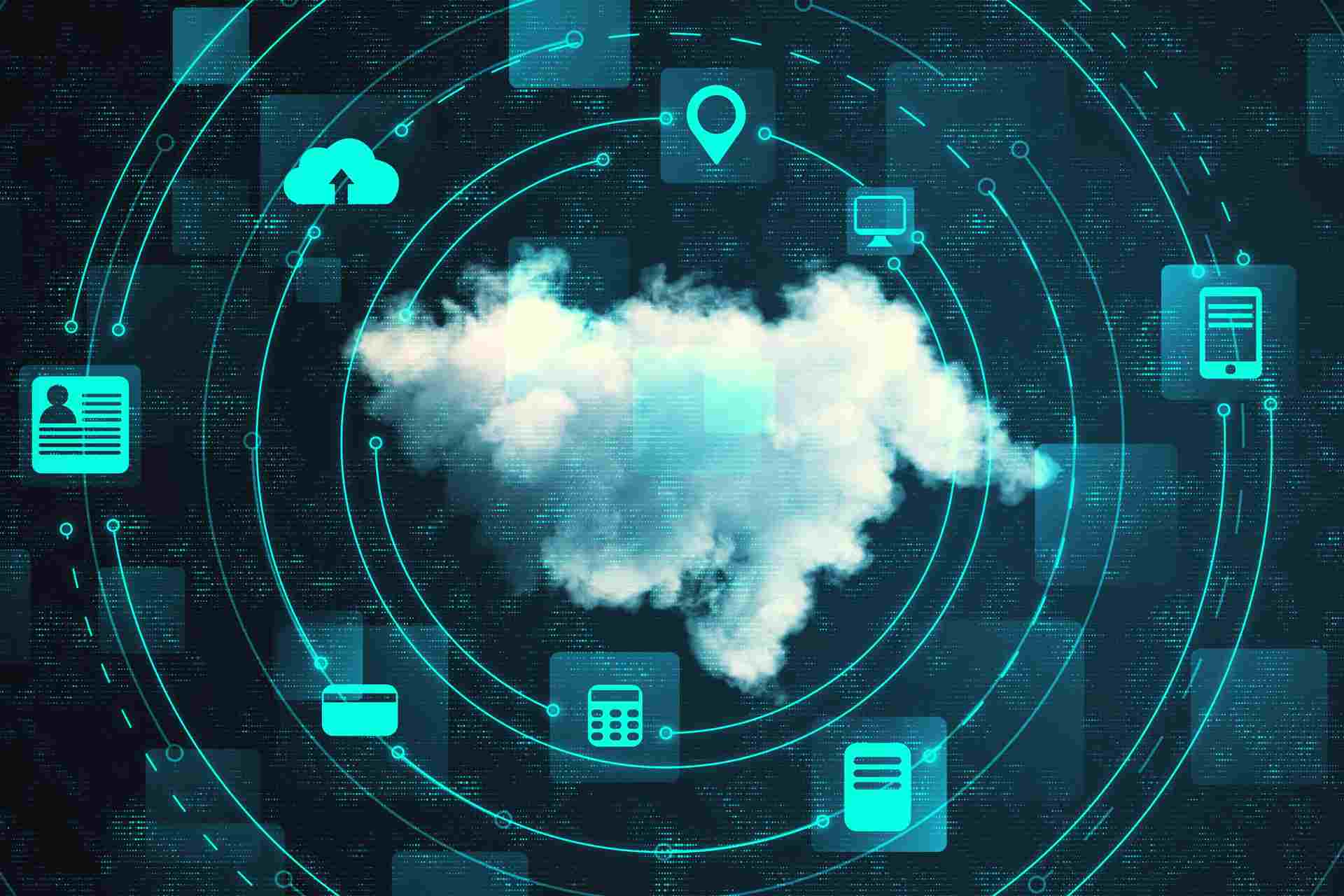 cloud computing concept illustration